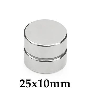 1-20 штук, Магнит 25x10 мм, маленький круглый магнит, Сильные магниты, редкоземельный неодимовый магнит 25 *10 мм
