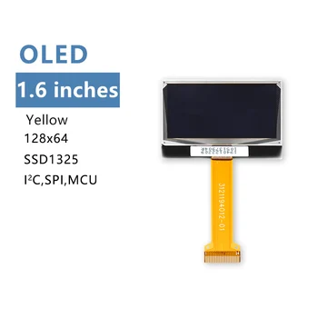 1,6-дюймовый OLED-дисплей с разрешением 128 x 64, желтый P19401, подключаемый модуль 24P