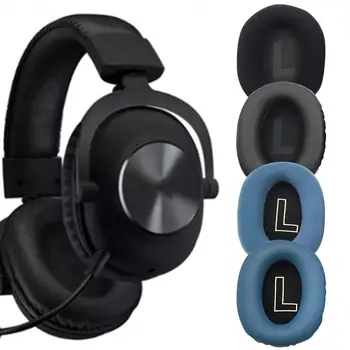 1 Пара сменных подушечек для наушников Logitech G Pro X Headset Headphones Кожаный наушник, ушная крышка, амбушюры