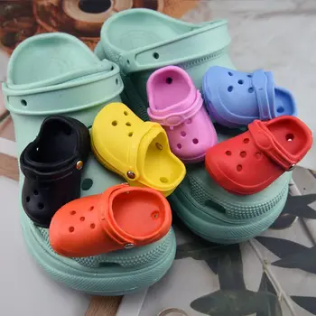 1 шт. Милые мини-подвески для обуви из крокодила, украшение для обуви из ПВХ для взрослых, детские сандалии, булавка для Cros Charm, Красочные аксессуары для обуви Jibz