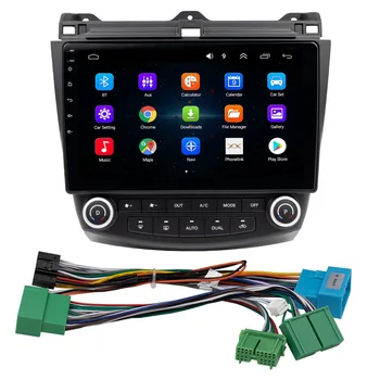 10-дюймовый автомобильный Bluetooth MP5 Android GPS, автомобильный навигатор, подключение мобильного телефона для Honda Accord 2003-07, автомобильный мультимедийный плеер