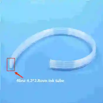 10 м 4,2x2,8 миллиметра 4-Линейный Композитный Прозрачный Чернильный шланг для эко-Сольвентного принтера