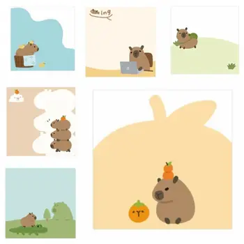 100 листов блокнота Capybara Capybara для скрапбукинга, блокнот с мультяшными надписями, Милые стикеры, школьные принадлежности