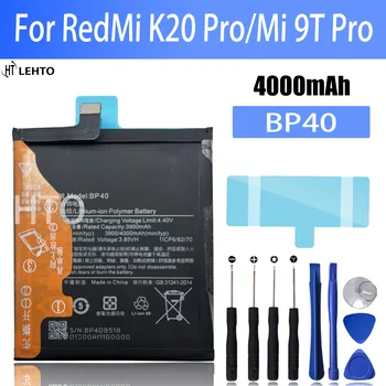 100% Новый Оригинальный Аккумулятор BP40 Для Xiaomi Redmi K20 Pro/Mi 9T Pro Замена Телефона Bateria