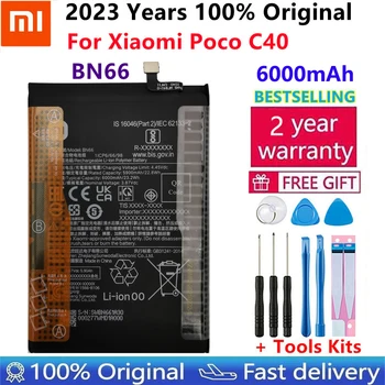 100% Оригинальная Новая Высококачественная сменная батарея BN66 для Xiaomi Mi POCO C40 Аккумуляторные батареи для телефона емкостью 6000 мАч Bateria