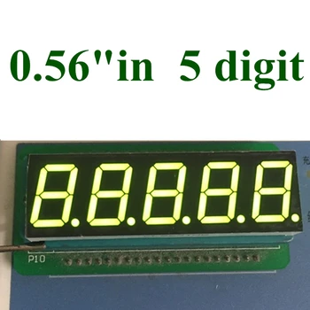 10ШТ 5-Битный Цифровой Ламповый Светодиодный Дисплей 7-Сегментный Зеленый 0,56 дюйма с общим катодом 0,56 