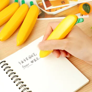 12шт Новинка, креативные фруктовые канцелярские принадлежности, Банановая шариковая ручка, приз для учеников, ручка для подписи, игрушечная ручка