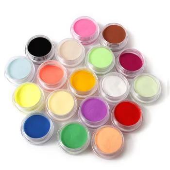 18 Цветов блестящая пудра Красочные украшения Пыль Дизайн ногтей DIY Принадлежности Маникюрные инструменты