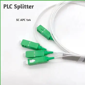 1X4 PLC SC/APC SM Однорежимный 0,9 мм G657A1 LSZH 1 м FTTH Волоконно-Оптический Разветвитель Высококачественного оптоволоконного разъема 1*4 SC APC