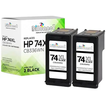 2 Черных #74XL CB336WN Чернил для HP Photosmart C4550 C4575 C4580 C4583 C4588 C5200