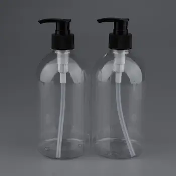 2 штуки косметических дорожных бутылочек с насосом для лосьона многоразового использования объемом 500 мл