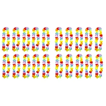 20 Упаковок Гавайских Леев С Цветочными цепочками, Тропическая Цветочная сеть - Идеальное Приглашение На Ваш пляж, Бассейн И Коктейльную вечеринку