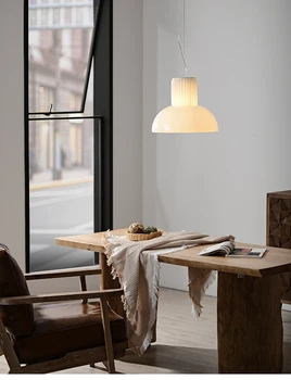 2022 Новая Бесплатная доставка Nordic Simple Кухонный остров из чистого белого матового стекла, Стол для гостиной, Офис, Магазины, Подвесная лампа