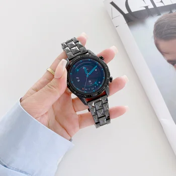 22 мм Керамический Ремешок для Samsung Galaxy Watch 46 мм/3 45 мм Huawei Watch 3/GT 2 Металлический Браслет Correa для Amazfit GTR 47 мм