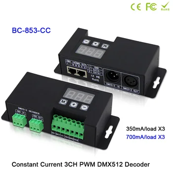 350 мА/700 мА CC светодиодный DMX512 Декодер 12V-48V 24V стандартный DMX512/1990 преобразователь сигнала PWM в 3-канальный Диммер DMX RGB Контроллер светодиодных Ламп