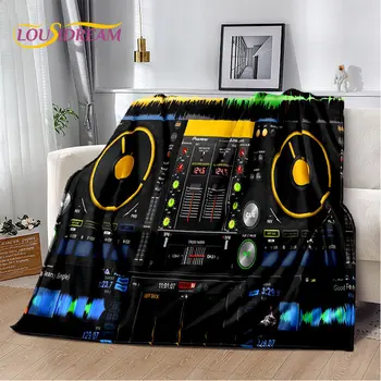 3D Крутая музыкальная экранная клавиатура DJ Мягкое плюшевое одеяло, фланелевое одеяло, теплое покрывало для гостиной, спальни, кровати, дивана для пикника