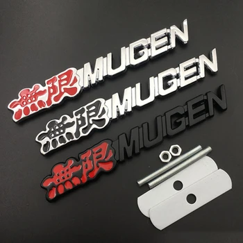 3D Металлические Буквы Логотипа Mugen Эмблема Передней Решетки Автомобиля Honda Civic Type R FK8 FN2 Fit Jazz RS Jade CRX Аксессуары Для Значков Mugen