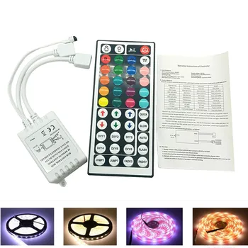 44 Клавиши LED Controller IR RGB Controler box 1-2 Контроллера IR Remote Dimmer DC12V Для RGB 3528 5050 Светодиодных Полосовых Светильников