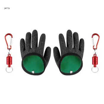 448C Магнитные рыболовные перчатки, защищающие руку рыбака, Удобные перчатки для ловли рыбы, рыболовные перчатки для левой и правой рук