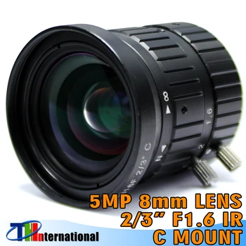 5-Мегапиксельная 8-миллиметровая камера видеонаблюдения с креплением C диафрагмой F1.6 Формат изображения 2/3 