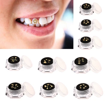5 шт./кор. Зубные Алмазные хрустальные зубы Шпильки Металлические украшения для зубов Ювелирные изделия из драгоценных камней для зубов