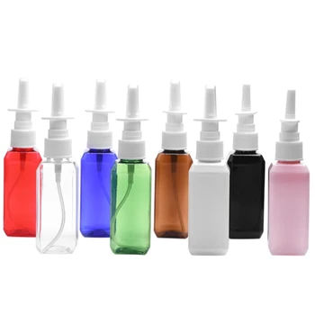 50 мл Прозрачная пустая бутылка для носа многоразового использования Пластиковые бутылки для носа Насос-распылитель Прямая поставка