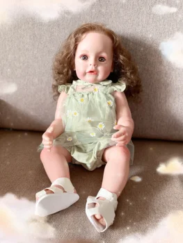 55-сантиметровая кукла-Реборн, силиконовая кукла ручной работы, водонепроницаемая детская игрушка/для девочек