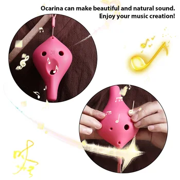 6 Отверстий Смолы Ocarina Alto C Портативный Музыкальный Инструмент Ocarina В Простом Стиле Ocarina Аксессуары для Музыкальных Инструментов для Начинающих