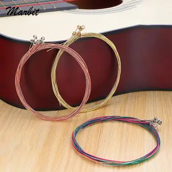 6 шт./компл. универсальных струнных инструментов для акустической гитары, аксессуары для струнных инструментов с латунным шестигранным стальным сердечником