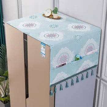 67x170 см Чехол для холодильника, покрывающий холодильник, холодильник с двойным отверстием, стиральная машина, полотенце, пылезащитный чехол для холодильника с кисточками