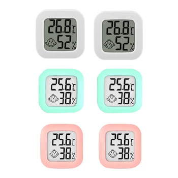 6шт Мини-цифровой термометр для помещений, гигрометр, измеритель влажности в помещении, ЖК-дисплей, датчик температуры, датчик