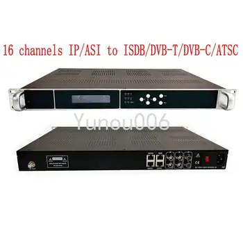 8 16-канальный модулятор IP-RF ASI-RF кабельного телевидения DVB-T ATSC ISDBT DVB-C