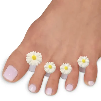 8 Шт. Силиконовые разделители для пальцев ног, разделители для ногтей с цветами маргаритки, инструменты для нейл-арта, разделитель для ногтей на ногах для женского педикюра, маникюра