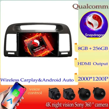 Android13 Qualcomm Snapdragon Для Toyota Camry 2001-2006 Автомобильный Радио Мультимедийный Видеоплеер GPS Навигация DVD 2 Din QLED Экран