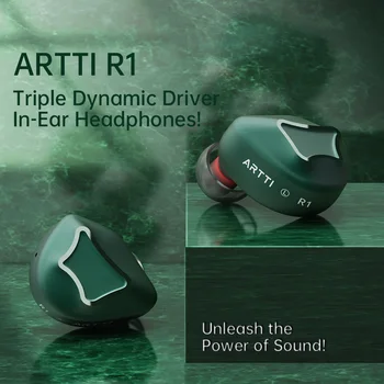 ARTTI R1 3DD Проводные Наушники Best HIFI In Ear IEMs с Тройным Динамическим Драйвером, Мониторные Наушники-Вкладыши с Разъемом 0.78 2pin 3.5/4.4 мм