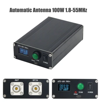 ATU-100 Pro + 7X7 1,8-55 МГц 0,96-Дюймовый OLED-дисплей 120 Вт Перезаряжаемый Антенный Тюнер Автоматический Антенный Тюнер Коротковолновый Антенный Тюнер