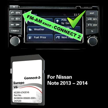 C2V6 для Nissan Note 2013 2014 Швеция Ирландия Карта навигации Connect2 Europe V6 GPS-карта