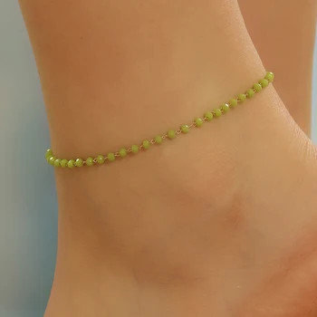 Cxwind Модный и популярный браслет в корейском стиле с зеленым драгоценным камнем в качестве подарка на день рождения для нее