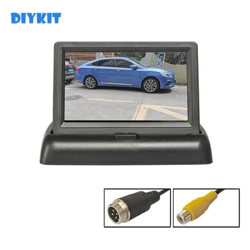 DIYKIT 4,3 дюймовый Складной TFT LCD Резервный автомобильный монитор заднего вида для автомобильной камеры DVD Видеомагнитофон