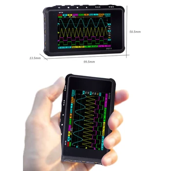 DS213 Цифровой осциллограф Техническое обслуживание автомобиля Частота дискретизации 100 М /с Четырехканальное Хранилище Мини Портативный