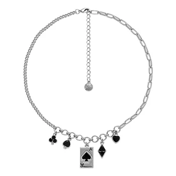 Eetit Новый креативный Туз Пик, ожерелье с цепочкой в виде сердца для покера, Уникальные женские ювелирные аксессуары, Праздничный подарок