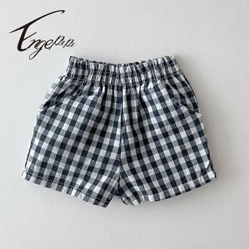 Engepapa / Новые Модные Штаны в сетку для маленьких мальчиков и девочек, хлопковые Повседневные штаны с эластичной резинкой на талии, Летняя одежда для младенцев, одежда для малышей