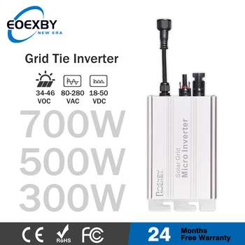 EOEXBY Solar Grid Tie Микроинвертор MPPT Smart Micro PV System 300 Вт 500 Вт 700 Вт постоянного тока 18 В-50 В к Выходу переменного тока 120 В/230 В Авто