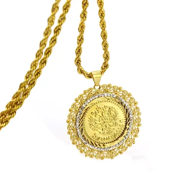 FS Новое поступление персонализированных роскошных ювелирных изделий золотого цвета с элегантной подвеской из циркона