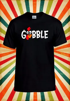 Gobble Стильная Индейка На День Благодарения Мужчины Женщины Унисекс Бейсбольная футболка Топ 3009