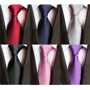 HOOYI Однотонный мужской Галстук на шею, мужские галстуки, деловые Галстуки, Свадебный Галстук, Свадебные аксессуары 8 см