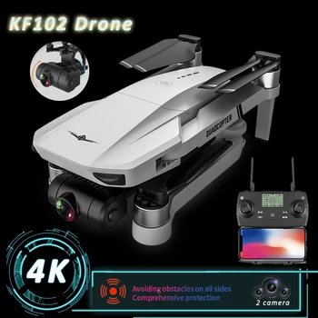 KF102MAX Дрон с Камерой 4K Профессиональный с HD-камерой 5G WiFi GPS 2-Осевой Квадрокоптер с Защитой От Встряхивания, Бесщеточный Моторный Дрон