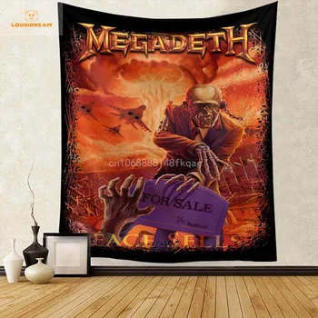 Megadeths Хэви-метал рок-группа Гобеленовый баннер Флаг Клубный бар прикроватное подвесное украшение для комнаты