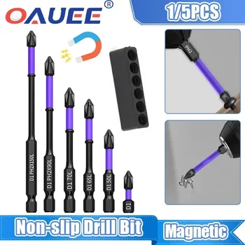 Oauee Magnetic D1, ручная электрическая дрель с ударной головкой, крестовая отвертка, набор нескользящих отверток высокой твердости
