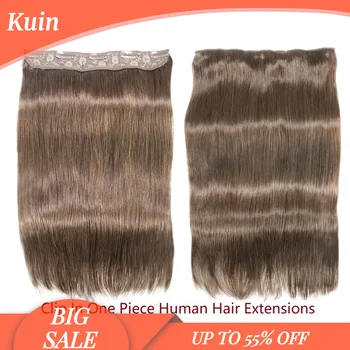QHP Hair Прямая заколка для наращивания человеческих волос # 1 #1B #4 #8 #613 #27 #32 Бразильские волосы Remy длиной 10 дюймов с 5 зажимами